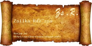 Zsilka Rózsa névjegykártya