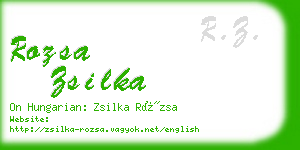 rozsa zsilka business card